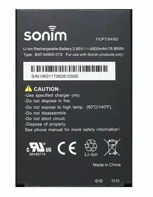 Replacement Battery for Sonim XP8 XP8800 BAT-04900-01S 3.85V 4900mAh - Image 1 of 1
