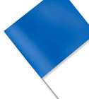 Blaue Markierung Flagge 4""x5"" Flagge auf 21 Zoll Stahldraht - 10 Bündel à 100