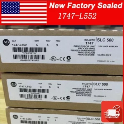 NEW Factory Sealed AB 1747-L552 SER C SLC 500 5/05 CPU Processor Unit 1747L552 - Image 1 of 4