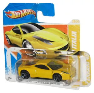 Hot Wheels 2010 New Models 34/44 Yellow Ferrari 458 Italia Toy Car 034/240 - (Sh - Picture 1 of 1