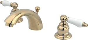 Kingston Brass KB952PL Victorian Mini-Widespread Bathroom Faucet, Polished Brass - Picture 1 of 3