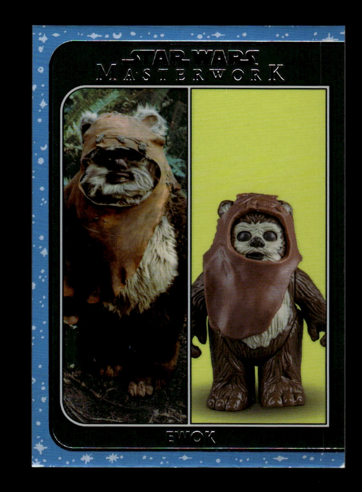 2021 Topps Star Wars Masterwork #OTB16 Ewok Out of the Box Rainbow Foil /299 - Image 1 of 2