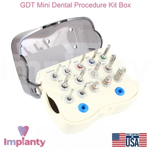 GDT Mini Kit de Procedimiento Dental Caja Acero Inoxidable Equipo de Odontología Herramienta - Imagen 1 de 4