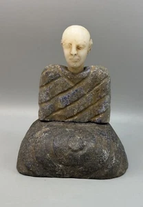 Antigua figura masculina compuesta bactriana del Cercano Oriente piedra lapislázuli rara - Imagen 1 de 15