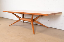 Harold Schwartz for Romweber Mid-Century Modern Oak Spider Leg Dining Table