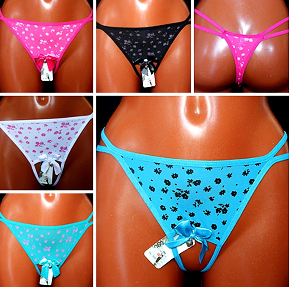 Kling-Klang-Glöckchen süß Mini Mikro String Tanga Slip offen Farben 34-40  - Bild 1 von 1