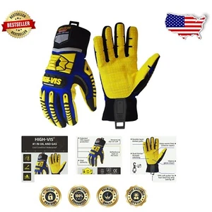 Multicolor Waterproof Safety Working Gloves with Reflective Features - Large - Picture 1 of 8