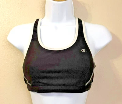 Sujetador deportivo Champion talla S inalámbrico blanco y negro sin relleno excelente estado Foto 1 de 4