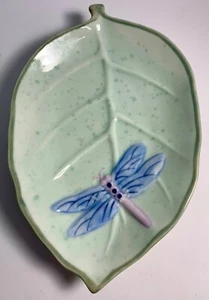Portasapone caramelle foglia insetti libellula pastello bigiotteria bagno vanità verde blu - Foto 1 di 3