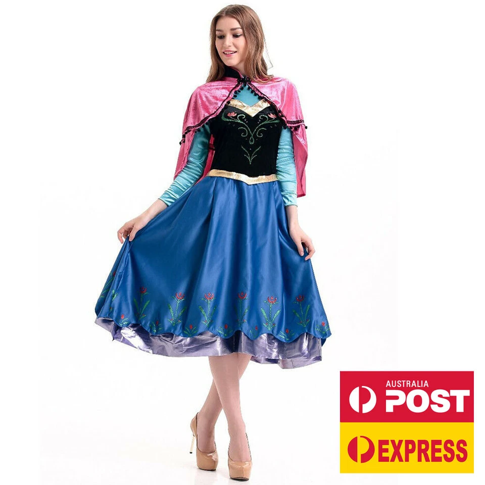Disfraz Vestido Cosplay Frozen Queen Elsa Deluxe S-3XL AU STOCK EXPRESS Foto 1 de 4