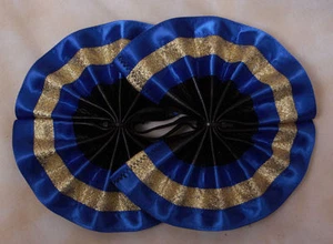 Draft Horse Tail Bow - Royal Blue and Gold - Picture 1 of 1