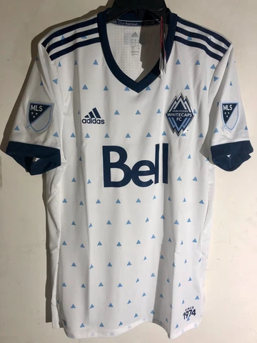 ADIDAS AUTHENTIC MLS VANCOUVER WHITECAPS TEAM JERSEY WHITE SIZE 2XL Cover