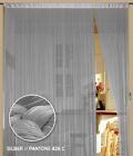 Fadenvorhang Vorhang Fadenstore Fadengardine Messe 90 cm x 240 cm silber KAIKOON