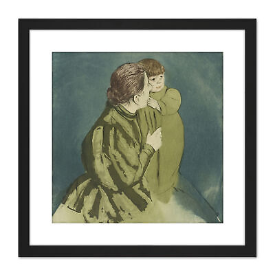Cassatt Mother And Child Painting Square Framed Wall Art 9X9 In • 20.82€