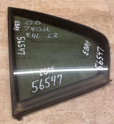 BMW 740I 750I 1998-2001 lado del conductor ventilación trasera izquierda cuarto ventana de vidrio OEM Foto 1 de 4