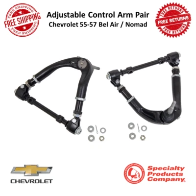 SPC Front Upper Adjustable Control Arm Pair For 55-57 Chevrolet Bel Air & Nomad - Image 1 of 4