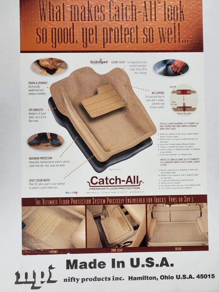 NUEVO Alfombrillas Nifty Catch-All '98+ Dodge Ram cabina y media 3 piezas carbón 633631 Foto 1 de 4