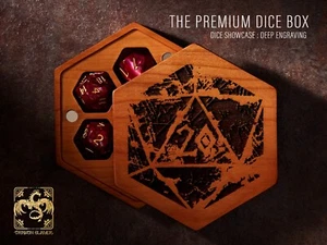 The Antique D20 | Premium Würfelbox DnD | Würfel Truhe Würfel DnD Vault für RPG MTG - Bild 1 von 4