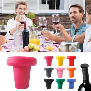 Reusable Silicone Wine Beer Bottle Stopper Cork Drink Sealer Plug Bar Seal UK - Picture 1 of 15