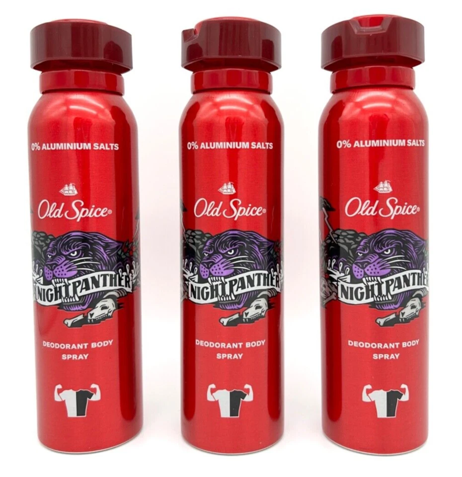 ✅ Old Spice Nighpanther Deo Spray Deodorant Antitranspirant Body Spray 3x 150ml✅ - Bild 1 von 1