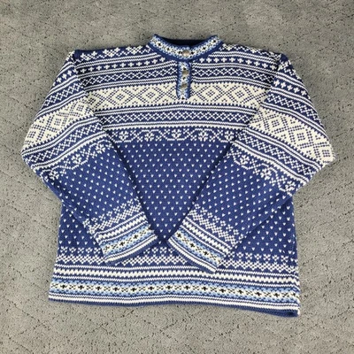 Suéter De Colección LL Bean Para Mujer S Azul Manga Larga Tejido Pesado Pullover Hecho en EE. UU. Foto 1 de 4