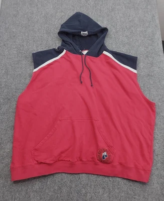 Moletom com capuz Everlast masculino sem mangas 4XL vermelho azul treino academia boxe lã músculo - Imagem 1 de 4