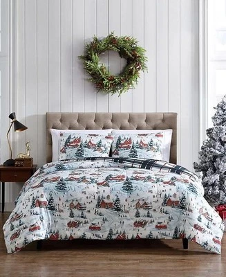 Hallmart Collectibles Holiday Town Square 3 Pc. Full / Queen Comforter Set - Image 1 of 2