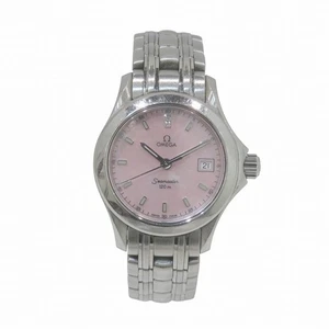 Omega Seamaster 120M 2581.64 Quartz Pink Shell with 2 Diamo Free Shipping [Used] - Picture 1 of 9