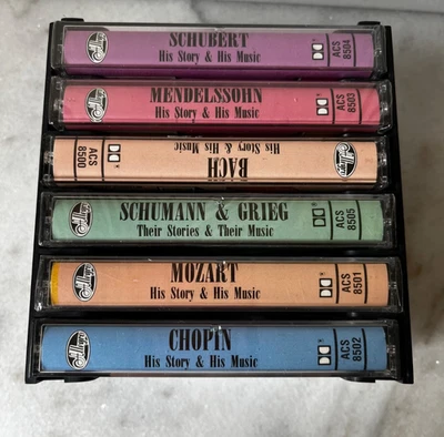 Lot 6 Classical Cassettes  Chopin Bach Mozart Mendelssohn Schubert.. - Image 1 of 4