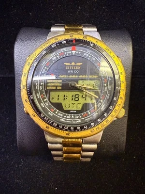 Reloj de piloto Citizen Promaster Navihawk WR100 cronógrafo Foto 1 de 4