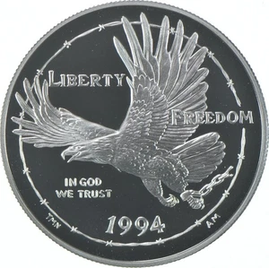 1994-P Proof POW Prisoners Vietnam War Commemorative Silver Dollar $1 *5860 - Picture 1 of 3