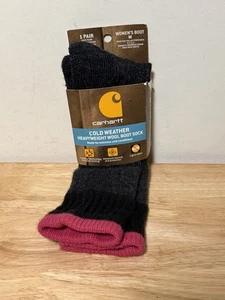Carhartt 1 Pair Women's Boot M Cold Weather Heavyweight Wool Boot Sock - Picture 1 of 4