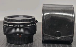 Vtg Super Albinar Auto 2x Tele-Converter With Caps & Case JAPAN - Picture 1 of 10