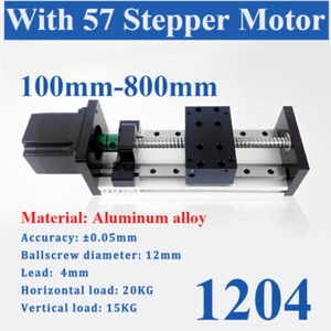 Mit 57 Schrittmotor 100mm-800mm Kugelumlaufspindel Linear Doppelschiene Bewegungsschiebetisch - Bild 1 von 15