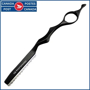 Hair thinning Razor Hairdressing Shaper Thinning Comb 7" Steel Blk Styling Razor - Bild 1 von 5