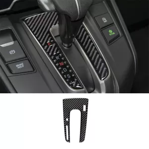 Carbon Fiber Interior Gear Shifter Panel Cover Trim For Honda CR-V 2017-2021 - Picture 1 of 12