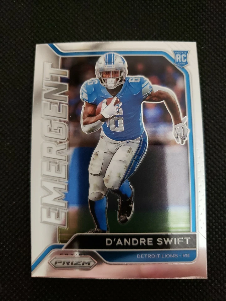 2020 Panini Prizm Football D’Andre Swift RC Emergent Insert. #18 Detroit Lions  - Image 1 of 2