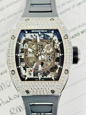 Richard Mille RM010 AN 18k White Gold Factory Diamonds Watch BOX/PAPERS