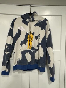 Travis Scott Astro World Tour "Wish You Were Here" Hoodie Blue Clouds Rare M - Picture 1 of 2