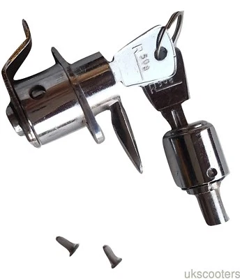 ukscooters LAMBRETTA GP S3 LLAVE COMÚN CAJA DE HERRAMIENTAS BLOQUEO DIRECCIÓN DOS LLAVES FIJACIONES