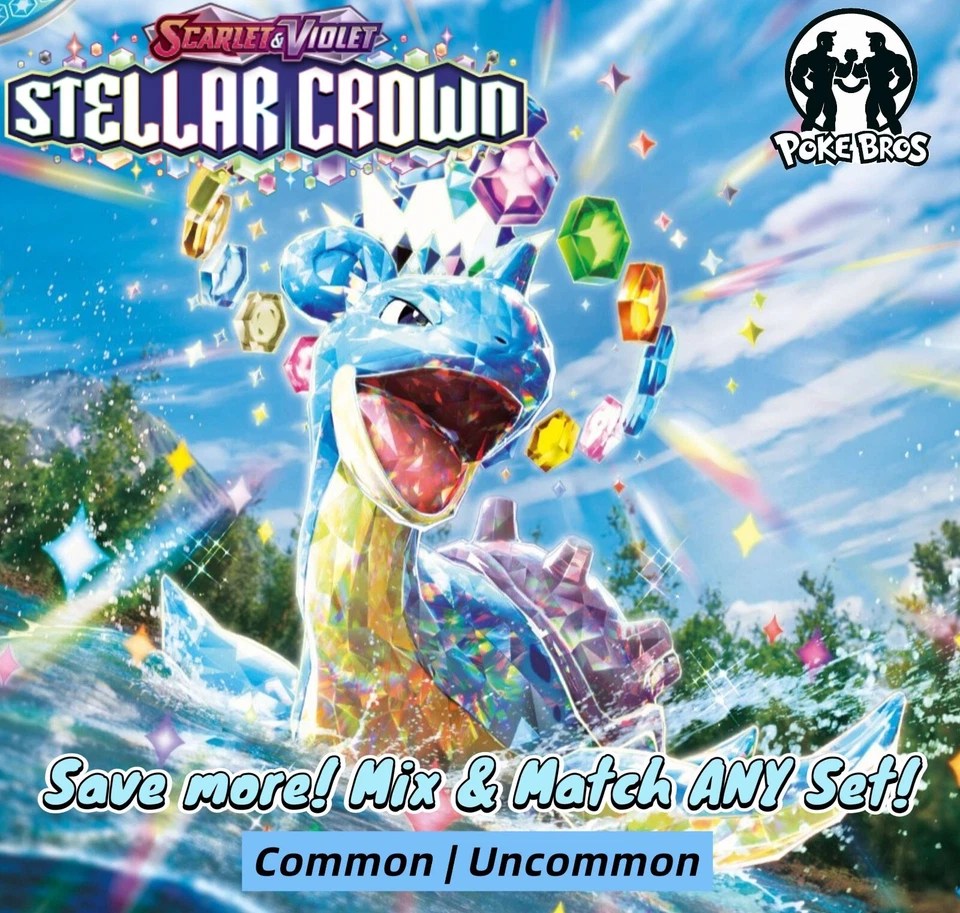 Stellar Crown Singles SV07: TCG Commons & Uncommons – Pick Your Card - Image 1 of 1