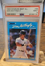 1990 DONRUSS BEST A.L. 38 DON MATTINGLY PSA - 9