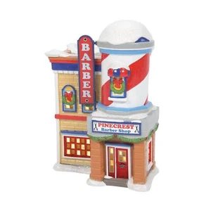 Enesco Peanuts Village Pinecrest Barbiere Negozio Edifici Illuminati - Foto 1 di 1