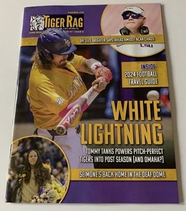 June 2024 TIGER RAG Magazine WHITE LIGHTNING TOMMY TANKS LSU Baseball SEIMONE - Picture 1 of 1
