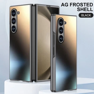 Metallic Frosted Full Body Case Phone Hinge Cover For Samsung Galaxy Z Fold 6/5 - Picture 1 of 16
