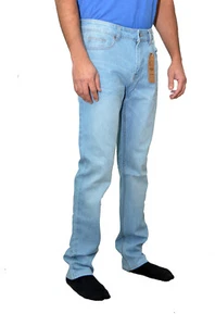 Vaqueros Denim para Hombre 100% Genuino River Side Collection Light Blue Slim Fit - Imagen 1 de 5