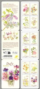 france 2024 painting Watercolors Raoul DUFY flowers roses arum paint art 12v BKL - Picture 1 of 1