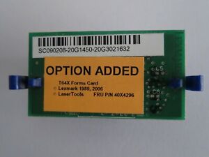 LEXMARK 40X4296 FORMS CARD FOR T640 / T642 / T644 SERIES LASER PRINTER - REDUCED