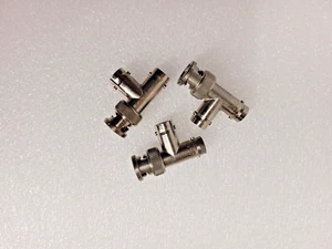 T Shape Adapter Coaxial Signal Splitter BNC Male to 2 Female Connectors E-hook - Picture 1 of 10