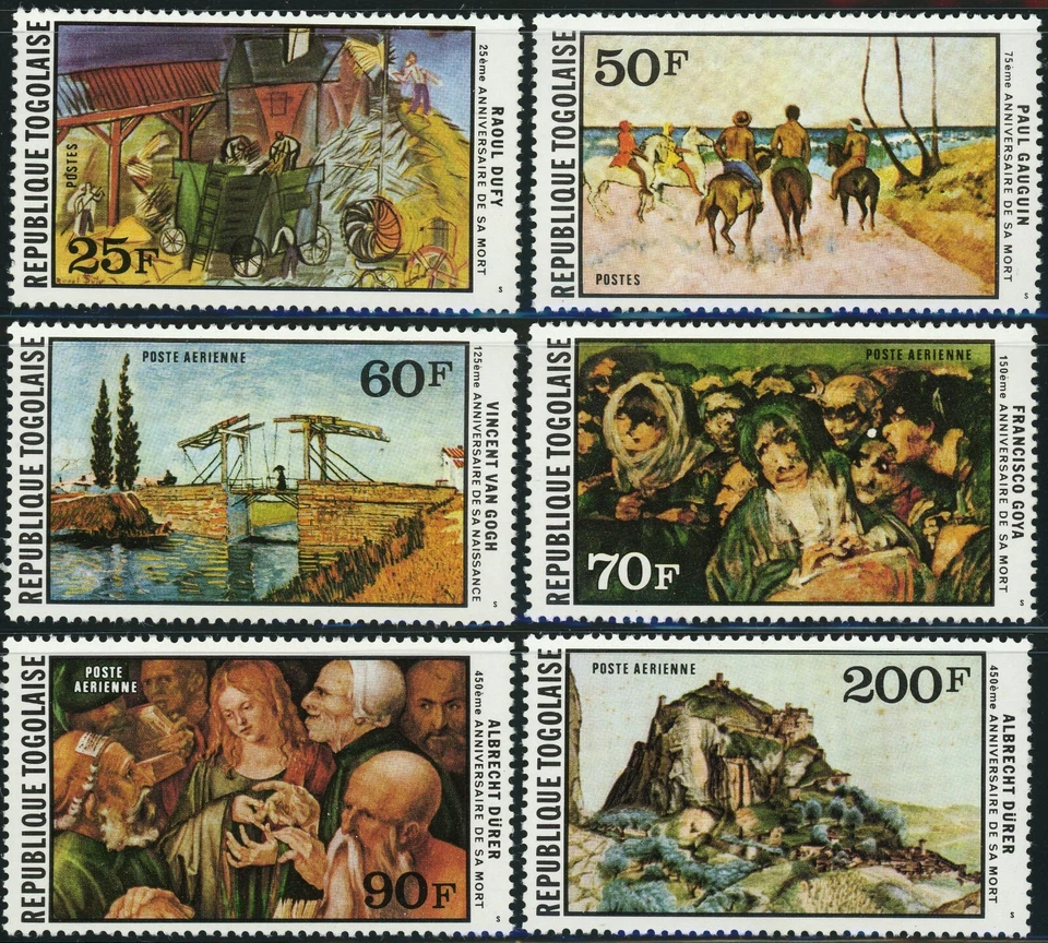Togo Togolaise Republic #C359-C362 Famous Painters Postage Stamps 1978 Mint NH - Image 1 of 1